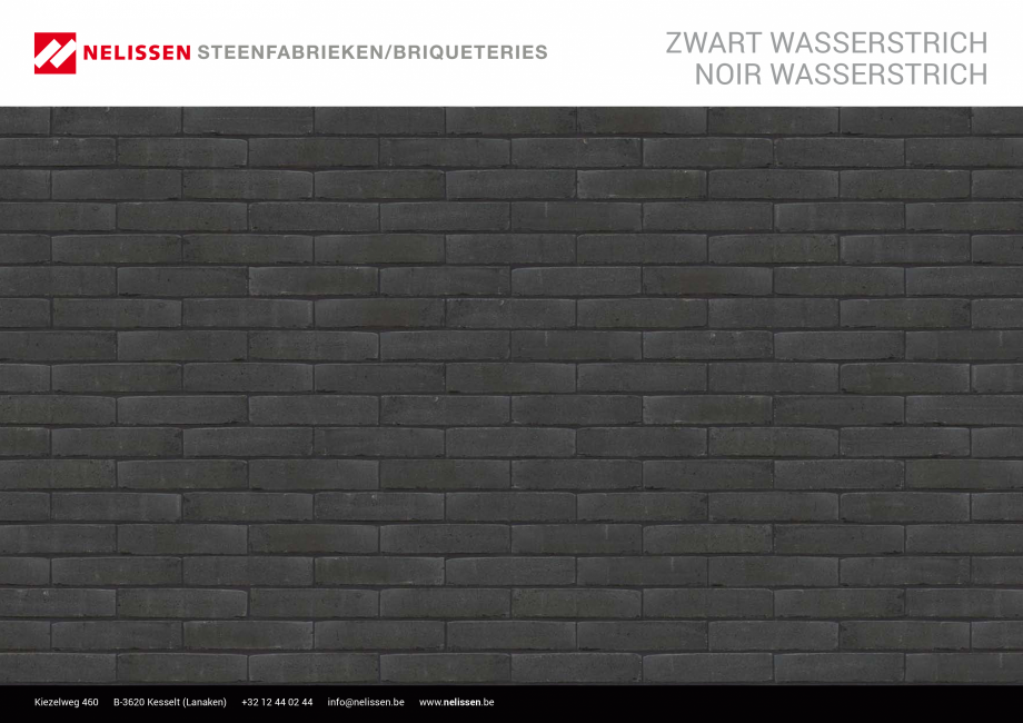 Pagina 1-Caramida aparenta NELISSEN Black Wasserstrich Fisa tehnica Engleza, Germana, Franceza ZWART...