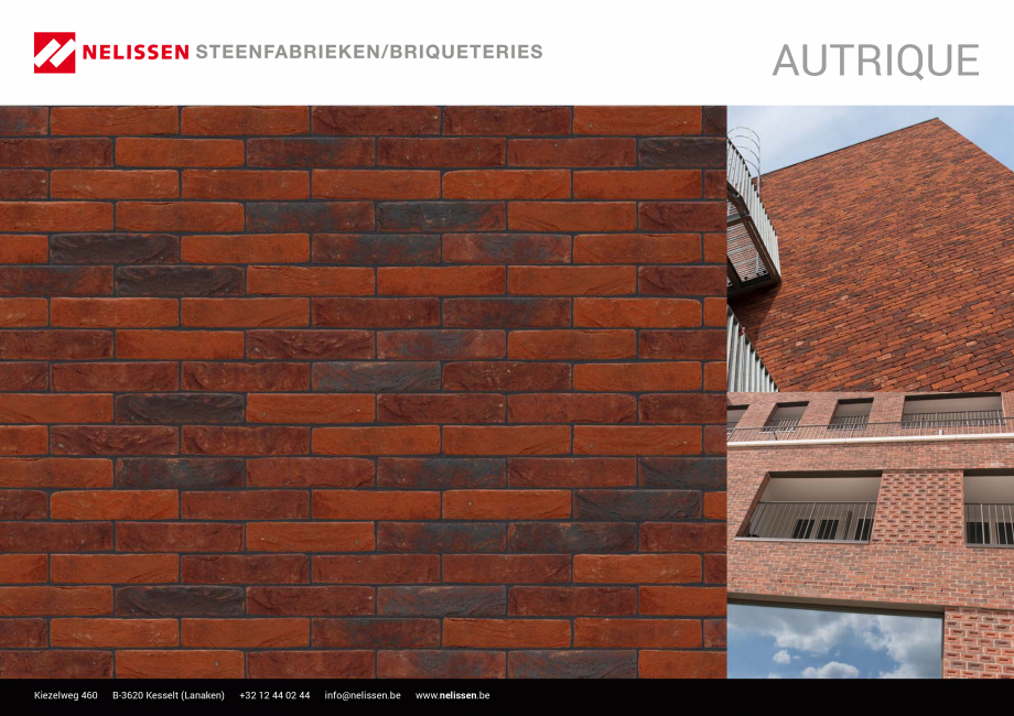 Pagina 1-Caramida aparenta NELISSEN Autrique Fisa tehnica Engleza, Germana, Franceza AUTRIQUE

Kiezelweg 460
...