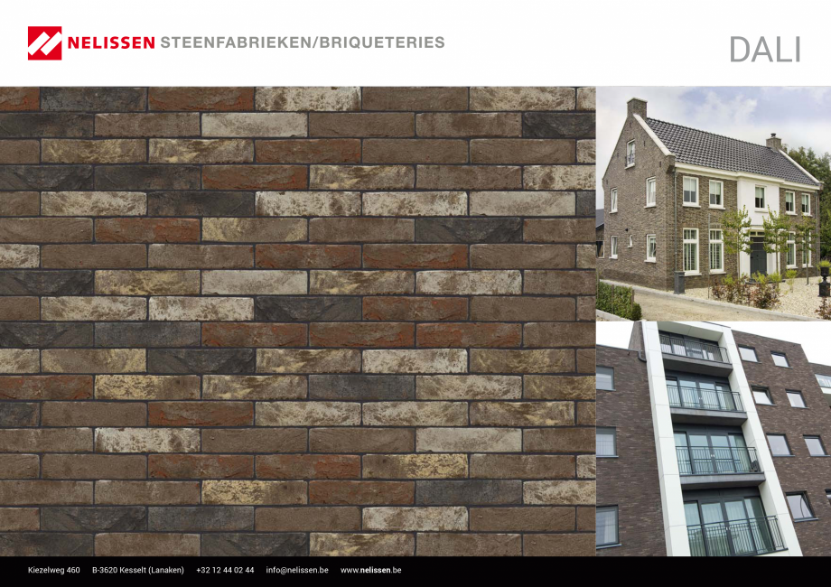 Pagina 1-Caramida aparenta NELISSEN Dali Fisa tehnica Engleza, Germana, Franceza DALI

Kiezelweg 460

B-3620 ...
