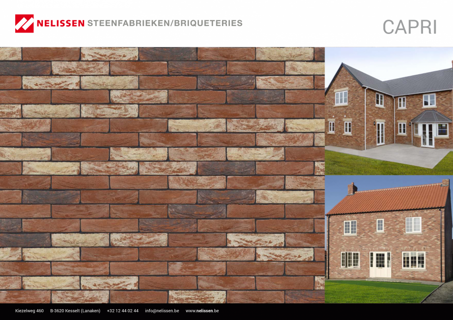 Pagina 1-Caramida aparenta NELISSEN Capri Fisa tehnica Engleza, Germana, Franceza CAPRI

Kiezelweg 460
...