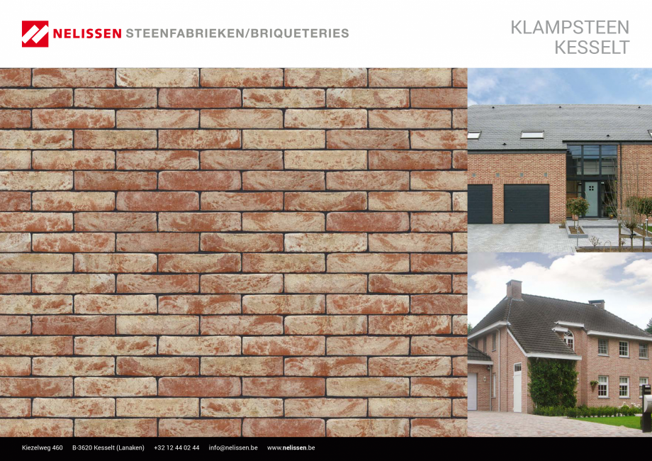 Pagina 1-Caramida aparenta NELISSEN Klampsteen Kesselt Fisa tehnica Engleza, Germana, Franceza KLAMPSTEEN...