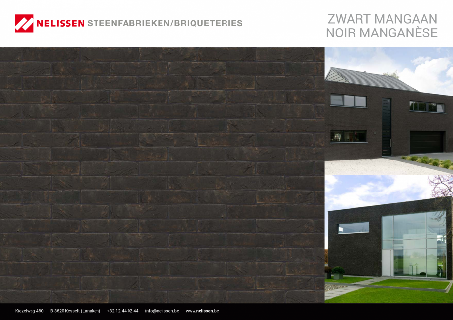 Pagina 1-Caramida aparenta NELISSEN Manganese Black Fisa tehnica Engleza, Germana, Franceza ZWART MANGAAN...