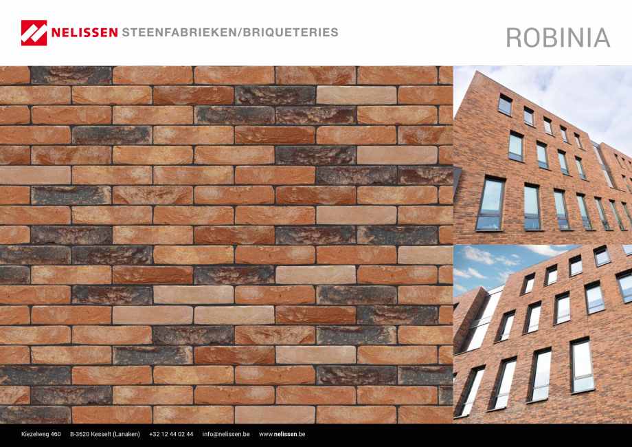 Pagina 1-Caramida aparenta NELISSEN Robinia Fisa tehnica Engleza, Germana, Franceza ROBINIA

Kiezelweg 460
...