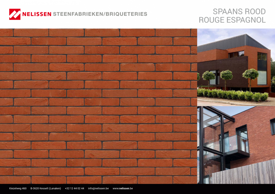 Pagina 1-Caramida aparenta NELISSEN Spanish Red Fisa tehnica Engleza, Germana, Franceza SPAANS ROOD
ROUGE...