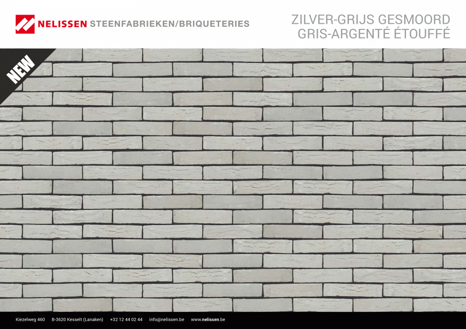 Pagina 1-Caramida aparenta NELISSEN Silver-Grey Braised Fisa tehnica Engleza, Germana, Franceza ZILVER-GRIJS ...