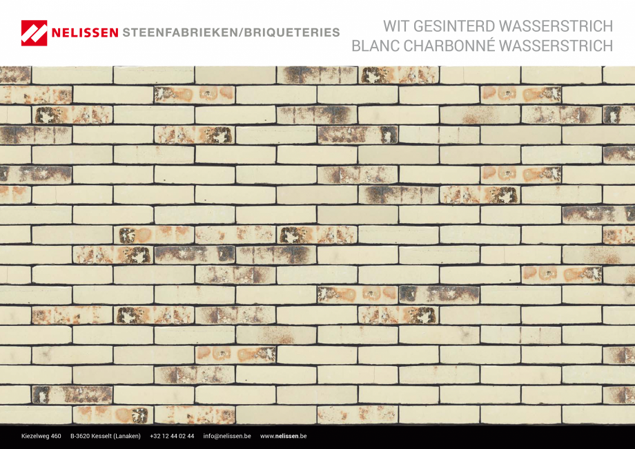 Pagina 1-Caramida aparenta NELISSEN White Sintered Wasserstrich Fisa tehnica Engleza, Germana, Franceza WIT...