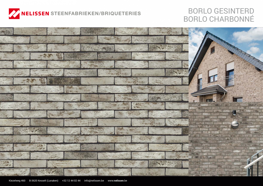 Pagina 1-Caramida aparenta NELISSEN Forno Fisa tehnica Engleza, Franceza, Germana BORLO GESINTERD
BORLO...