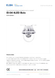 Corp de iluminat industrial protejat la praf si umezeala ELBA-COM - EI-04 4LED Bolo