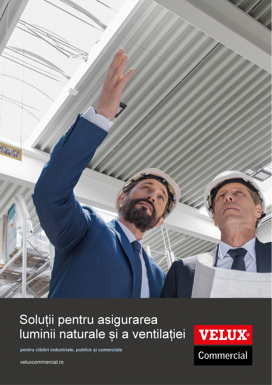 Pagina 1-Solutii pentru asigurarea luminii naturale si a ventilatiei VELUX Commercial Catalog, brosura...