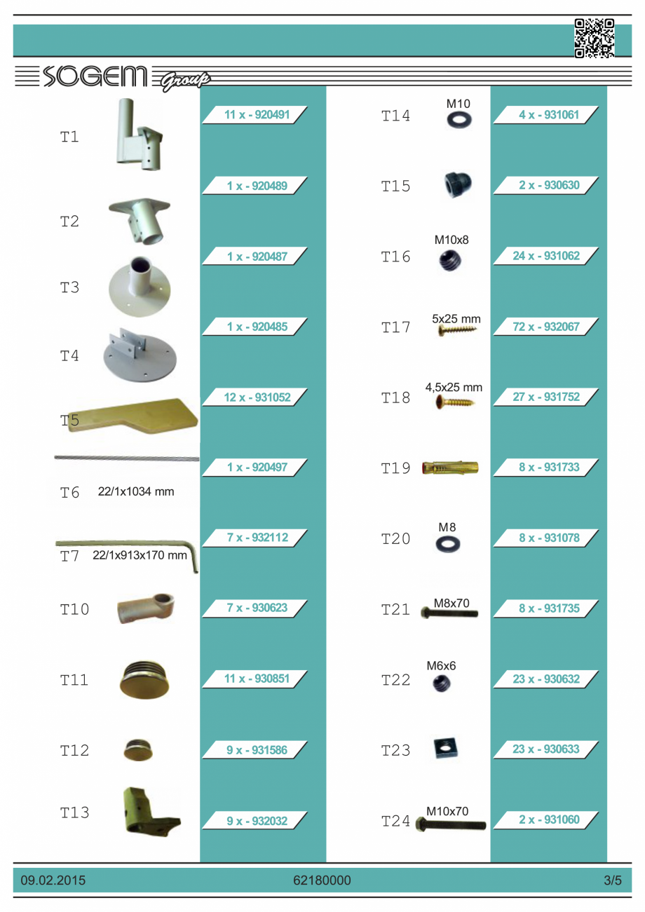 Pagina 3-Scara cu rampa SOGEM Houston Specificații tehnice Romana, Engleza, Germana, Franceza, Spaniola 