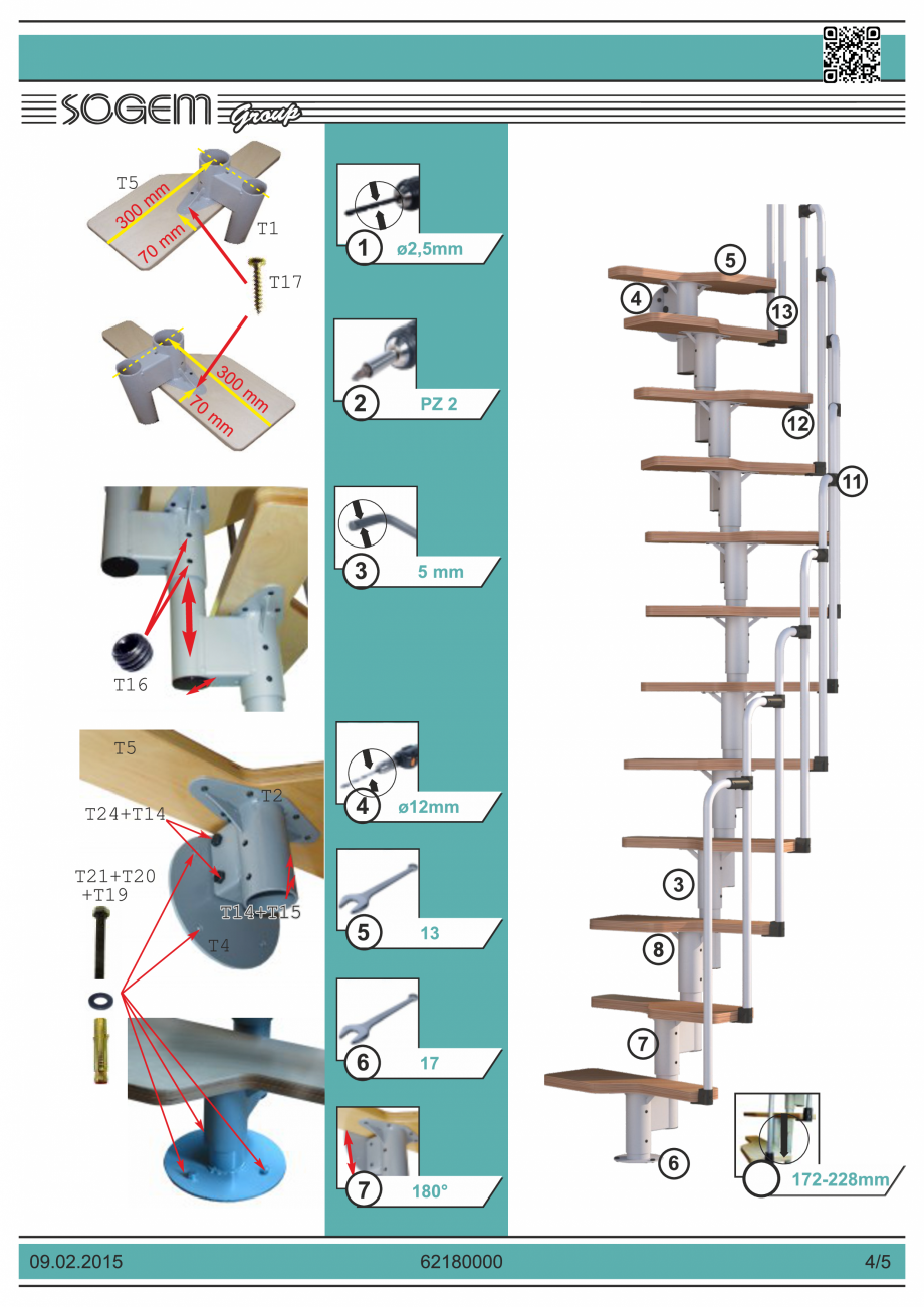 Pagina 4-Scara cu rampa SOGEM Houston Specificații tehnice Romana, Engleza, Germana, Franceza, Spaniola 