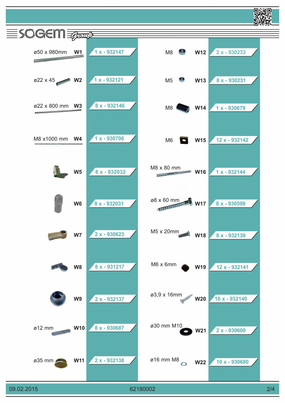 Pagina 2-Garda de corp etaj 100 cm SOGEM Houston Catalog, brosura Romana, Engleza, Germana, Franceza,...