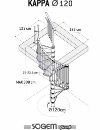 Dimensiuni scari pe structura metalica
