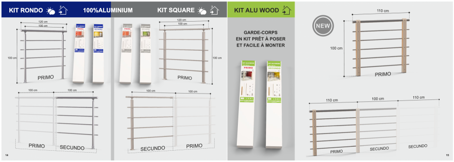 Pagina 8-Accesorii - Balustrade din lemn si din metal SOGEM Catalog, brosura Franceza 