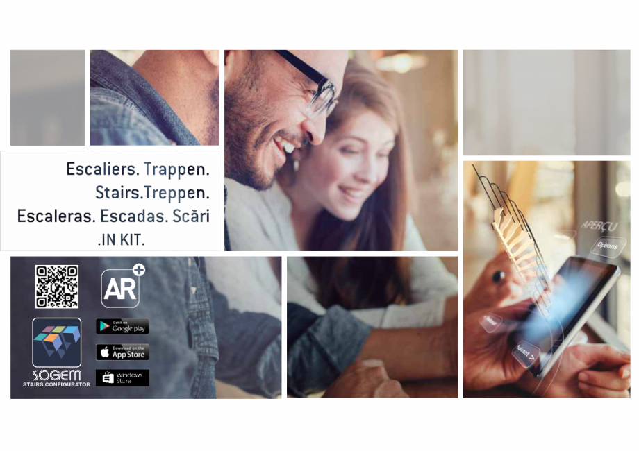 Pagina 1-Scari in kit din lemn si din metal SOGEM Catalog, brosura Romana, Engleza, Germana, Franceza,...