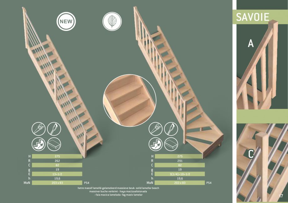 Pagina 18-Scari in kit din lemn si din metal SOGEM Catalog, brosura Romana, Engleza, Germana, Franceza,...