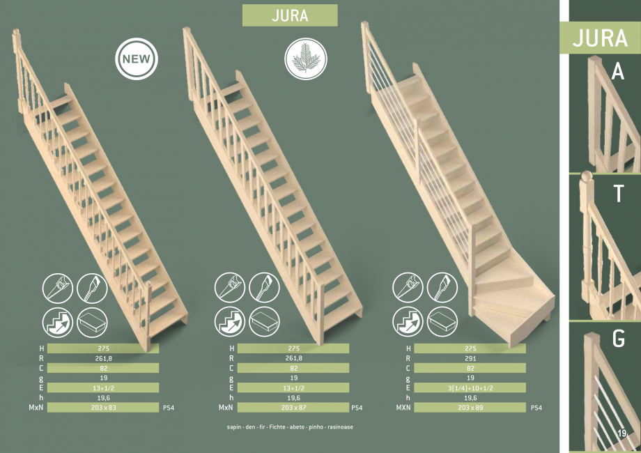 Pagina 20-Scari in kit din lemn si din metal SOGEM Catalog, brosura Romana, Engleza, Germana, Franceza,...