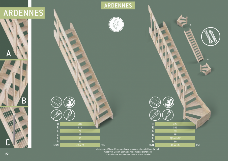 Pagina 23-Scari in kit din lemn si din metal SOGEM Catalog, brosura Romana, Engleza, Germana, Franceza,...