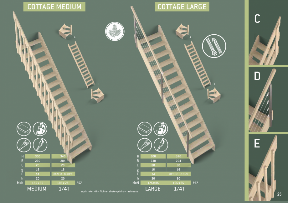 Pagina 26-Scari in kit din lemn si din metal SOGEM Catalog, brosura Romana, Engleza, Germana, Franceza,...