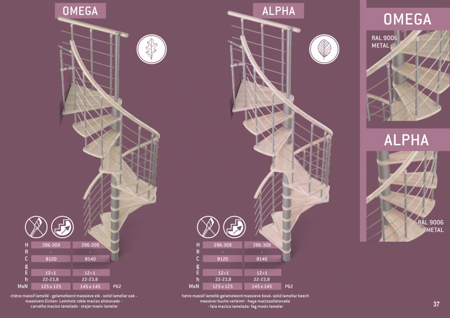 Pagina 38-Scari in kit din lemn si din metal SOGEM Catalog, brosura Romana, Engleza, Germana, Franceza,...