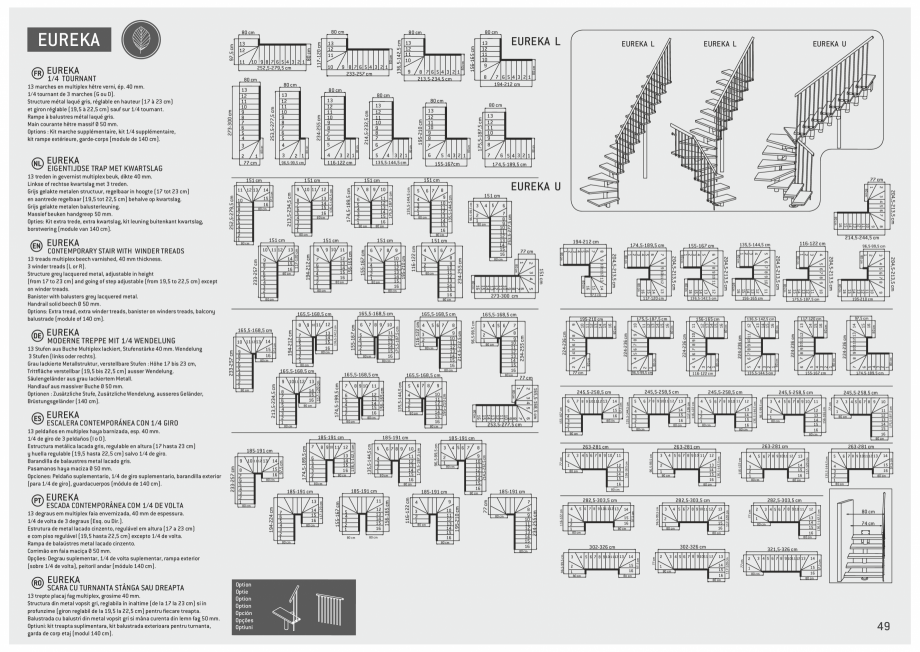 Pagina 50-Scari in kit din lemn si din metal SOGEM Catalog, brosura Romana, Engleza, Germana, Franceza,...
