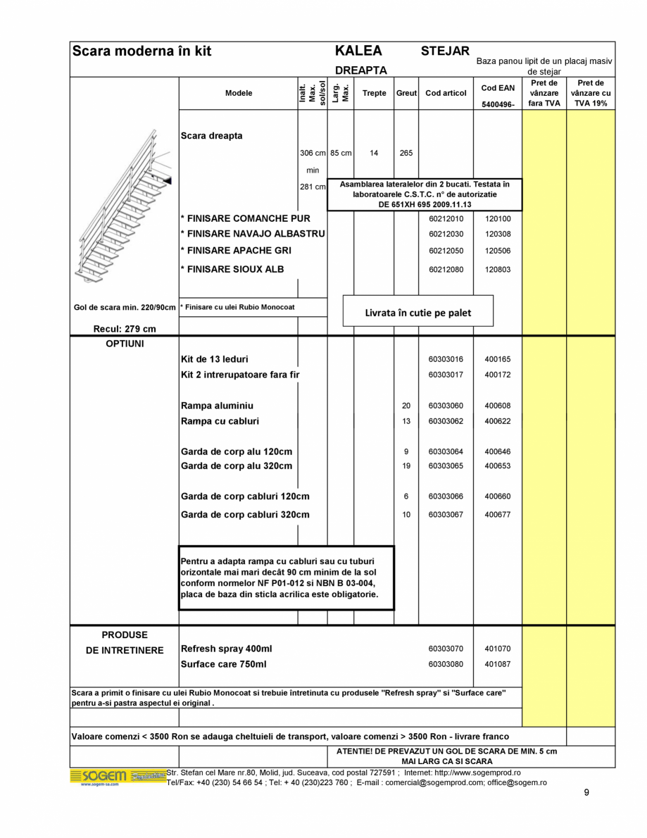Pagina 10-Scari moderne pe structura metalica  SOGEM Etna Fisa tehnica Romana n adâncime FARA DECUPARE)
...