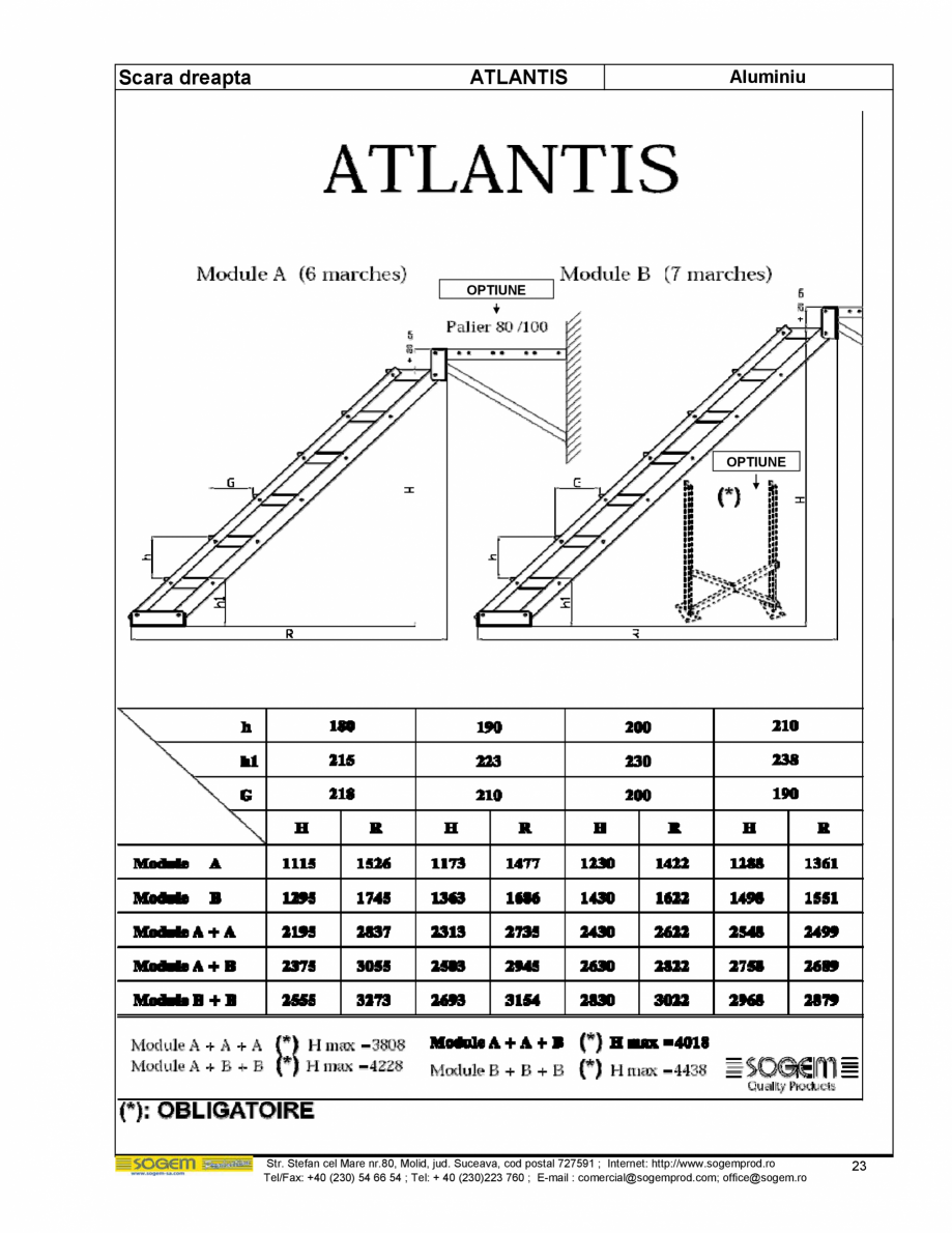 Pagina 24-Scari moderne pe structura metalica  SOGEM Etna Fisa tehnica Romana ret de
vânzare cu
TVA 19%
...
