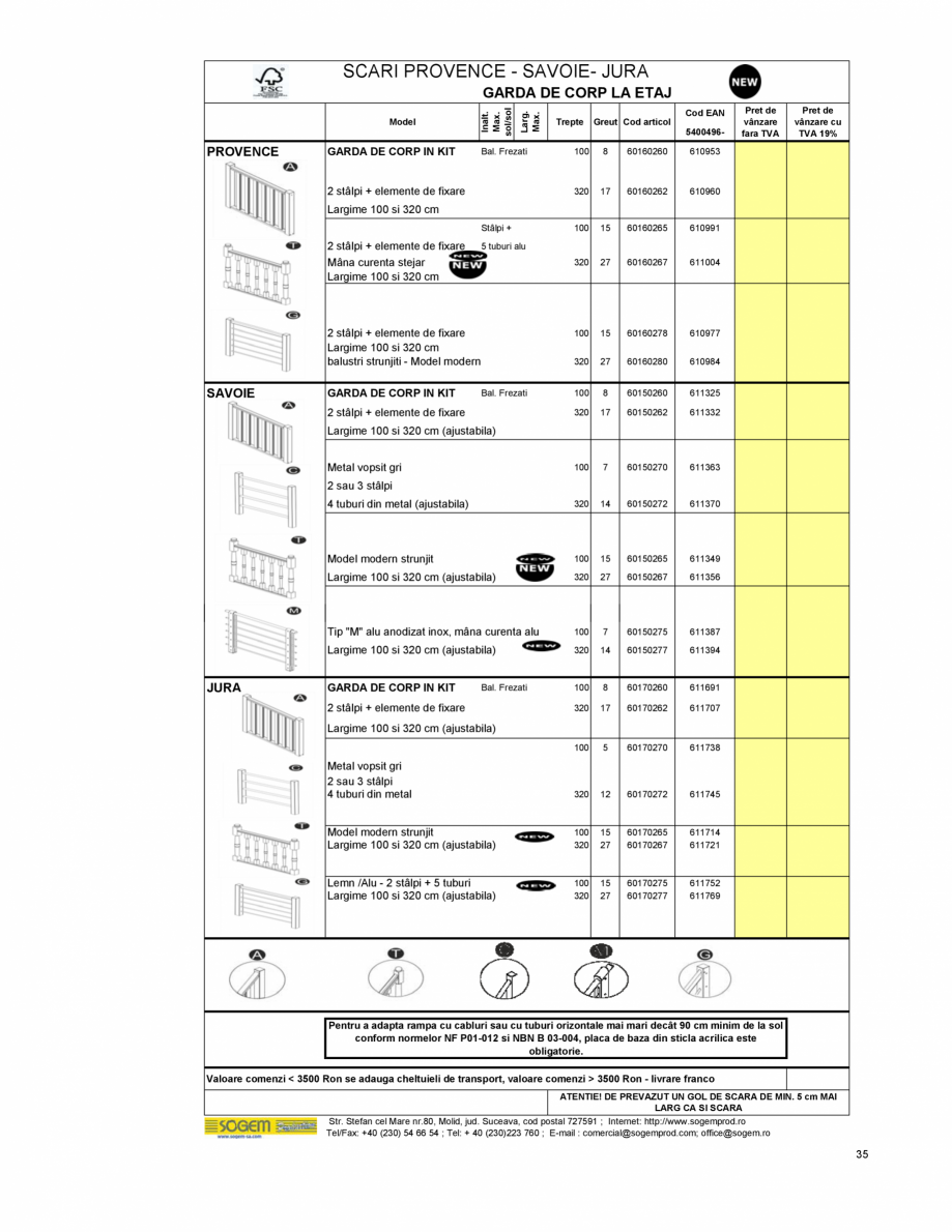Pagina 37-Scari moderne pe structura metalica  SOGEM Etna Fisa tehnica Romana mite livrarea într-un colet de
...