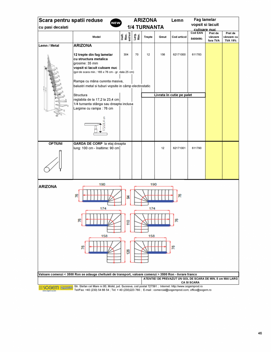 Pagina 49-Scari moderne pe structura metalica  SOGEM Etna Fisa tehnica Romana ostal 727591 ; Internet:...