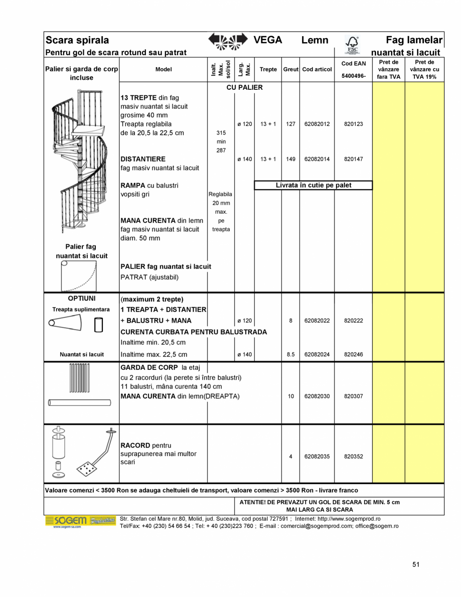 Pagina 55-Scari moderne pe structura metalica  SOGEM Etna Fisa tehnica Romana 
2

60150239

611264

STALP 1/4 ...