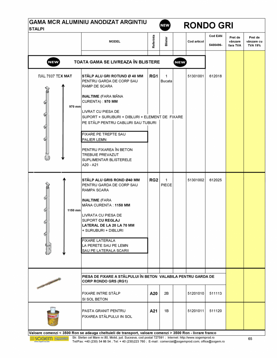 Pagina 71-Scari moderne pe structura metalica  SOGEM Etna Fisa tehnica Romana 60 ; E-mail :...