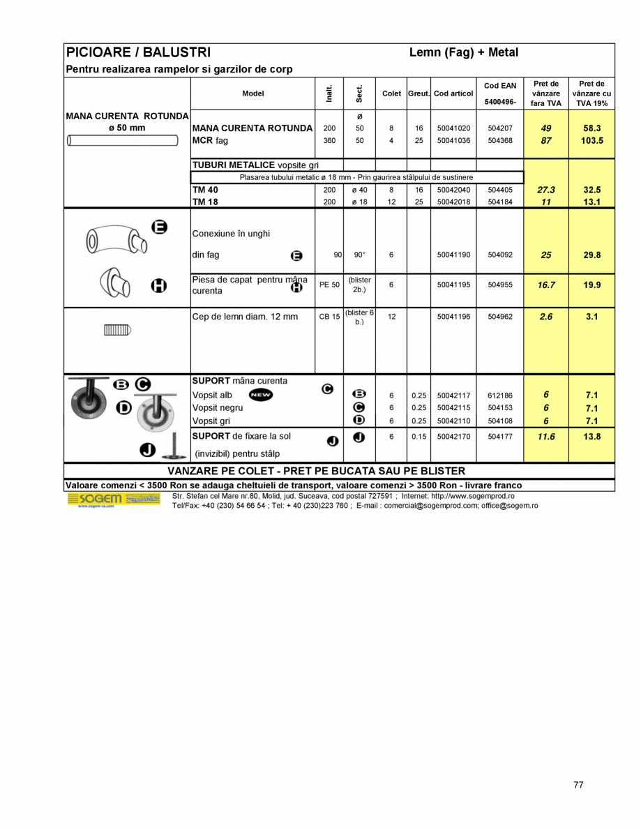 Pagina 83-Scari moderne pe structura metalica  SOGEM Etna Fisa tehnica Romana P01-012 si NBN B 03004, placa de...