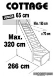 Scara pe structura din lemn - Junior 320 SOGEM - Cottage