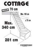 Scara pe structura din lemn - Medium 340 SOGEM - Cottage
