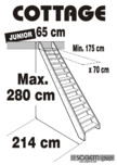 Scara pe structura din lemn - Junior 280 SOGEM - Cottage