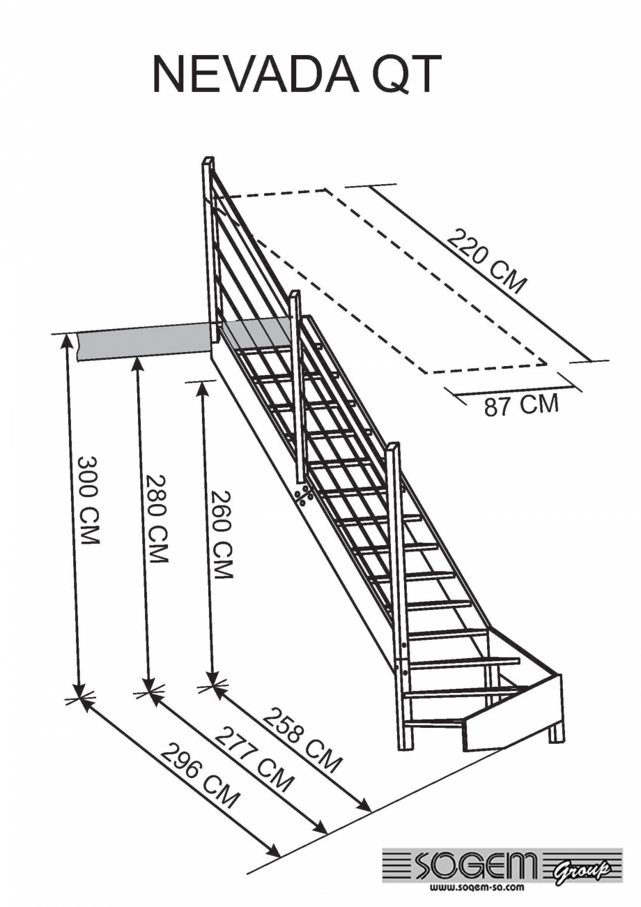 Pagina 1-Scara pe structura din lemn SOGEM Nevada Specificații tehnice Franceza 