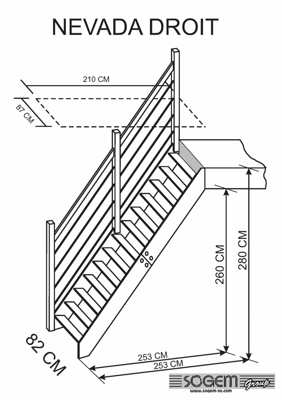 Pagina 2-Scara pe structura din lemn SOGEM Nevada Specificații tehnice Franceza 