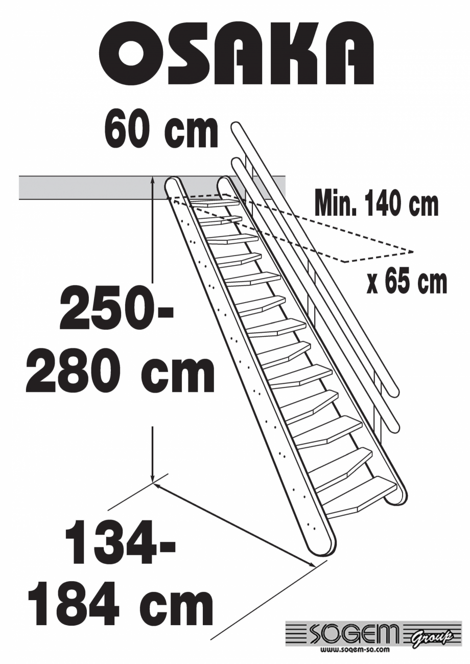 Pagina 1-Scara pe structura din lemn SOGEM Osaka Specificații tehnice Romana 