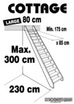 Scara pe structura din lemn - Large 300 SOGEM - Cottage