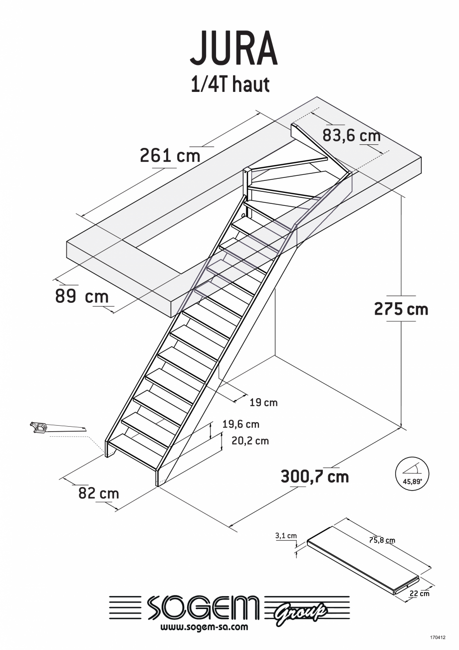 Pagina 5-Scari pe structura din lemn SOGEM Jura Specificații tehnice Romana 