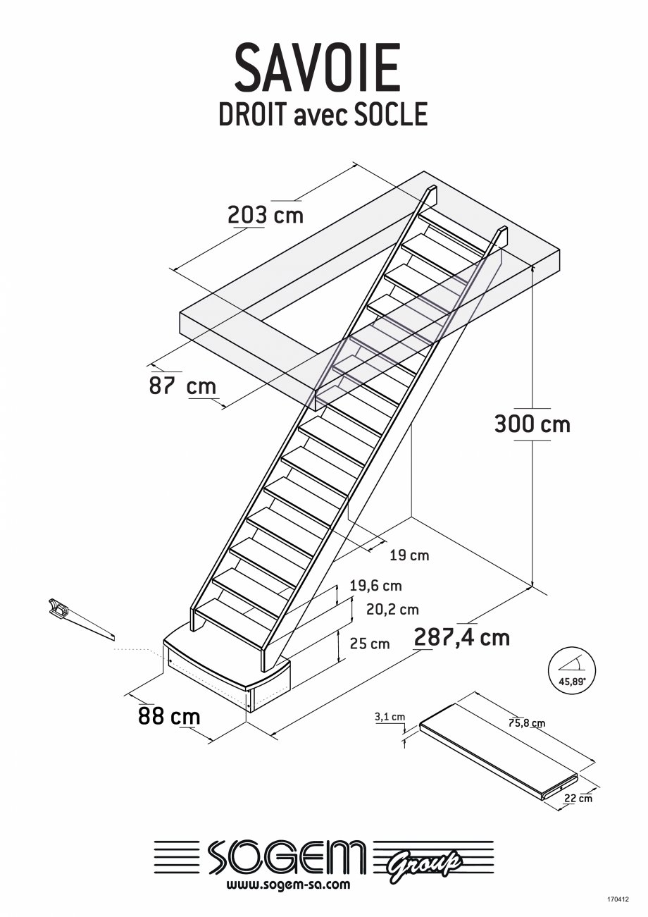 Pagina 2-Scari pe structura din lemn  SOGEM Savoie Specificații tehnice Romana 