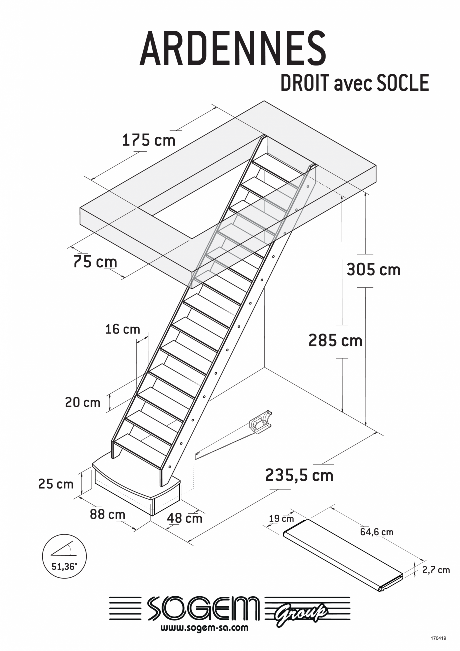 Pagina 2-Scari pe structura din lemn SOGEM Ardennes Specificații tehnice Romana 