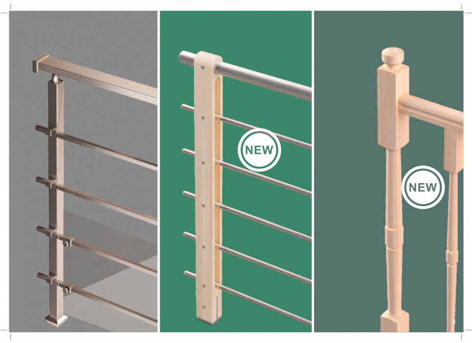 Pagina 3-Accesorii - Balustrade din lemn si din metal SOGEM Catalog, brosura Romana 
PROFIL ALUMINIU ROTUND...