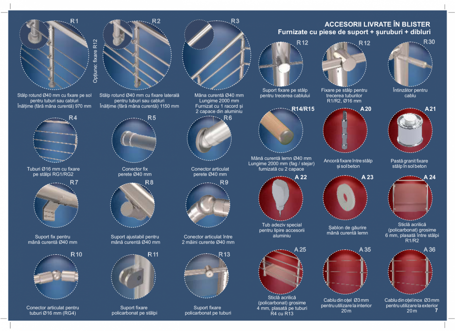 Pagina 7-Accesorii - Balustrade din lemn si din metal SOGEM Catalog, brosura Romana  Brad

Stâlp strunjit 70...
