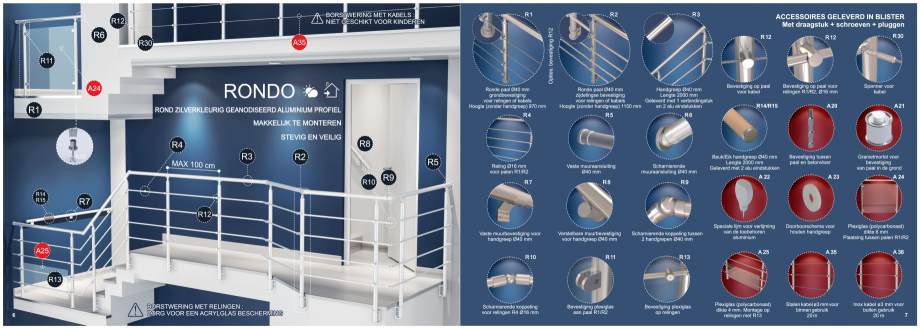 Pagina 4-Accesorii - Balustrade din lemn si din metal SOGEM Catalog, brosura Olandeza 