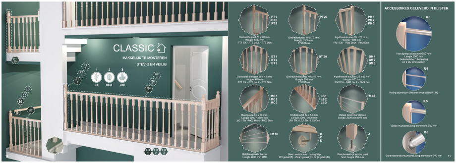 Pagina 6-Accesorii - Balustrade din lemn si din metal SOGEM Catalog, brosura Olandeza 