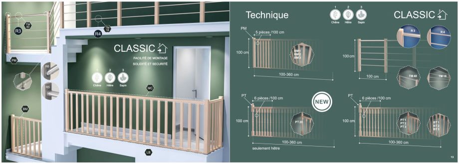 Pagina 7-Accesorii - Balustrade din lemn si din metal SOGEM Gomera Catalog, brosura Franceza 