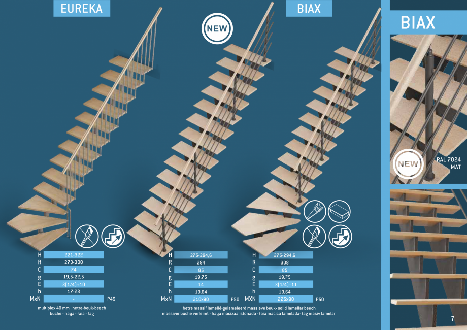 Pagina 8-Scari in kit din lemn si din metal SOGEM Catalog, brosura Romana, Engleza, Germana, Franceza,...