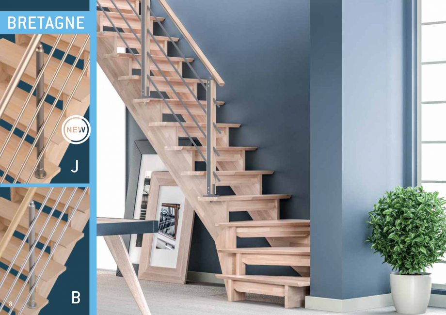 Pagina 9-Scari in kit din lemn si din metal SOGEM Catalog, brosura Romana, Engleza, Germana, Franceza,...