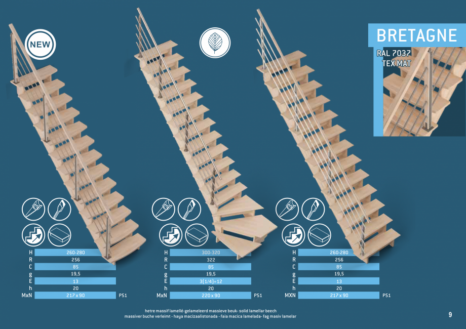 Pagina 10-Scari in kit din lemn si din metal SOGEM Catalog, brosura Romana, Engleza, Germana, Franceza,...